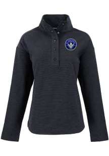 Cutter and Buck Montreal Impact Womens Black Hunts Point Qtr Zip