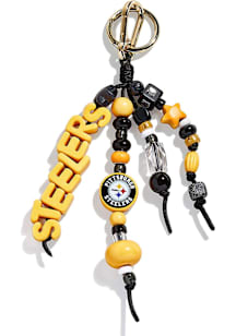 Pittsburgh Steelers 4 String Bag Charm Keychain - Yellow
