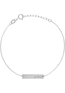 Michigan Wolverines Kyle Cavan Bar Womens Bracelet - Silver
