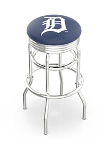 Detroit Tigers Double-Ring Swivel Chrome Pub Stool - Silver