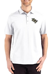 Cutter and Buck UCF Knights Mens White Advantage Refresh Short Sleeve Polo