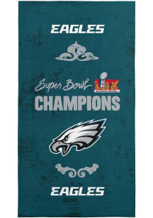 Philadelphia Eagles 2024 Super Bowl Champions Gumbo Beach Towel