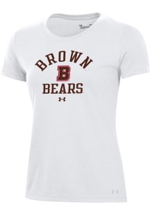 Under Armour Brown Bears Womens White Performance Short Sleeve T-Shirt