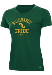 Under Armour William &amp; Mary Tribe Womens Green Performance Short Sleeve T-Shirt