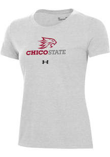 Under Armour CSU Chico Wildcats Womens Grey Performance Short Sleeve T-Shirt