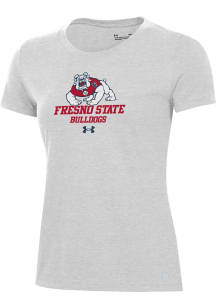 Under Armour Fresno State Bulldogs Womens Grey Performance Short Sleeve T-Shirt