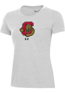Under Armour Cornell Big Red Womens Grey Performance Short Sleeve T-Shirt