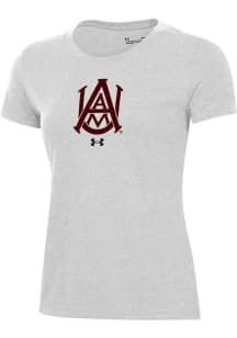 Under Armour Alabama A&amp;M Bulldogs Womens Grey Performance Short Sleeve T-Shirt