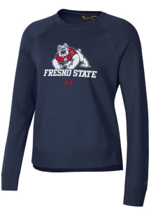 Under Armour Fresno State Bulldogs Womens Blue Rival Crew Sweatshirt