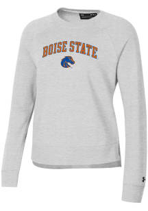 Under Armour Boise State Broncos Womens Grey Rival Crew Sweatshirt