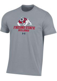 Under Armour Fresno State Bulldogs Grey Performance Short Sleeve T Shirt