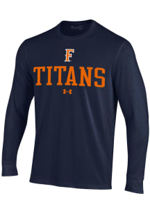 Under Armour Cal State Fullerton Titans Blue Performance Long Sleeve T Shirt