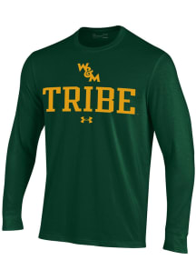 Under Armour William &amp; Mary Tribe Green Performance Long Sleeve T Shirt