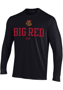Under Armour Cornell Big Red Black Performance Long Sleeve T Shirt