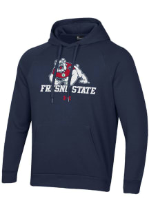 Under Armour Fresno State Bulldogs Mens Blue Rival Long Sleeve Hoodie