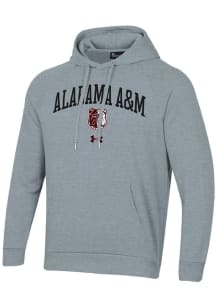 Under Armour Alabama A&amp;M Bulldogs Mens Grey Rival Long Sleeve Hoodie