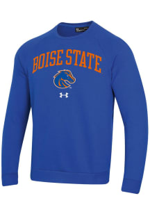 Under Armour Boise State Broncos Mens Blue Rival Long Sleeve Crew Sweatshirt
