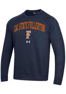 Under Armour Cal State Fullerton Titans Mens Blue Rival Long Sleeve Crew Sweatshirt