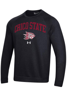 Under Armour CSU Chico Wildcats Mens Black Rival Long Sleeve Crew Sweatshirt