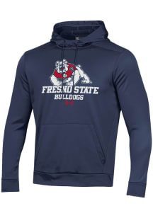 Under Armour Fresno State Bulldogs Mens Blue Fleece Hood