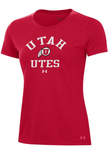 Under Armour Utah Utes Womens Red Performance Short Sleeve T-Shirt