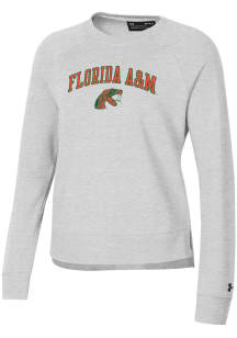 Under Armour Florida A&amp;M Rattlers Womens Grey Rival Crew Sweatshirt