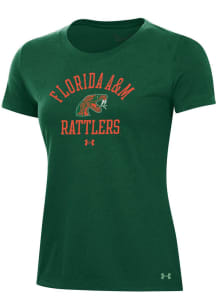 Under Armour Florida A&amp;M Rattlers Womens Green Performance Short Sleeve T-Shirt