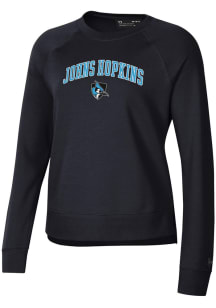 Under Armour Johns Hopkins Blue Jays Womens Black Rival Crew Sweatshirt