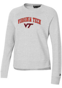 Under Armour Virginia Tech Hokies Womens Grey Rival Crew Sweatshirt