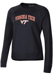 Under Armour Virginia Tech Hokies Womens Black Rival Crew Sweatshirt