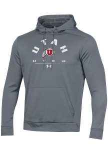 Under Armour Utah Utes Mens Grey Fleece Hood