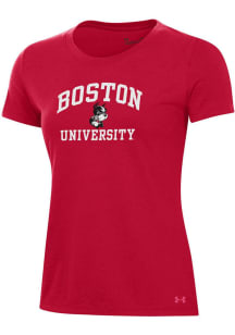Under Armour Boston Terriers Womens Red Performance Short Sleeve T-Shirt