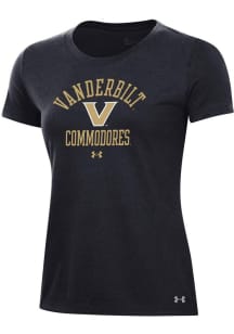 Under Armour Vanderbilt Commodores Womens Black Performance Short Sleeve T-Shirt