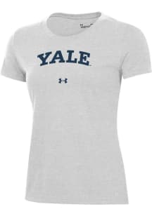 Under Armour Yale Bulldogs Womens Grey Performance Short Sleeve T-Shirt