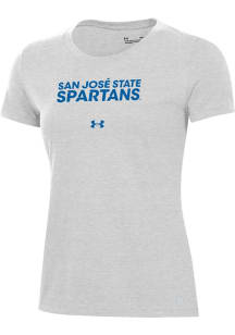 Under Armour San Jose State Spartans Womens Grey Performance Short Sleeve T-Shirt