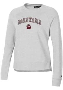 Under Armour Montana Grizzlies Womens Grey Rival Crew Sweatshirt