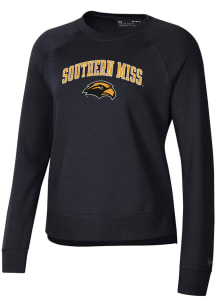 Under Armour Southern Mississippi Golden Eagles Womens Black Rival Crew Sweatshirt
