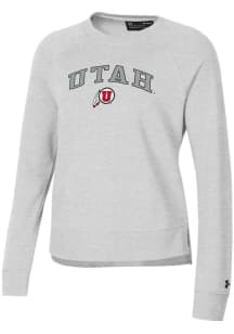 Under Armour Utah Utes Womens Grey Rival Crew Sweatshirt