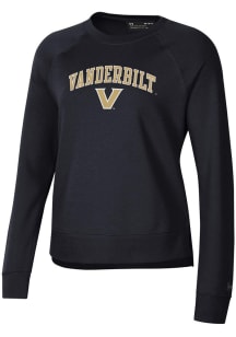 Under Armour Vanderbilt Commodores Womens Black Rival Crew Sweatshirt