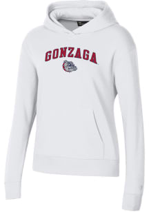 Under Armour Gonzaga Bulldogs Womens White Rival Hooded Sweatshirt