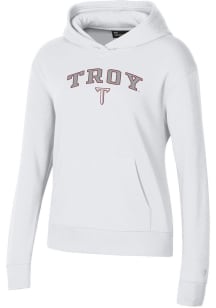 Under Armour Troy Trojans Womens White Rival Hooded Sweatshirt