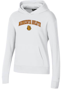 Under Armour UMD Bulldogs Womens White Rival Hooded Sweatshirt