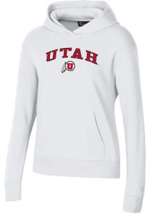 Under Armour Utah Utes Womens White Rival Hooded Sweatshirt