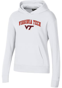 Under Armour Virginia Tech Hokies Womens White Rival Hooded Sweatshirt
