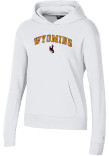 Under Armour Wyoming Cowboys Womens White Rival Hooded Sweatshirt
