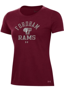 Under Armour Fordham Rams Womens Red Performance Short Sleeve T-Shirt