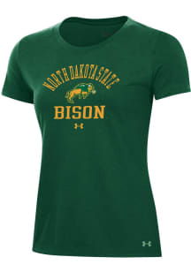 Under Armour North Dakota State Bison Womens Green Performance Short Sleeve T-Shirt