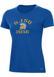 Under Armour San Jose State Spartans Womens Blue Performance Short Sleeve T-Shirt