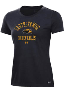 Under Armour Southern Mississippi Golden Eagles Womens Black Performance Short Sleeve T-Shirt