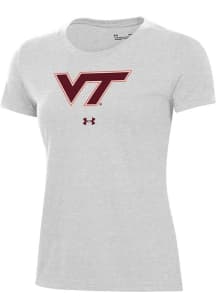 Under Armour Virginia Tech Hokies Womens Grey Performance Short Sleeve T-Shirt